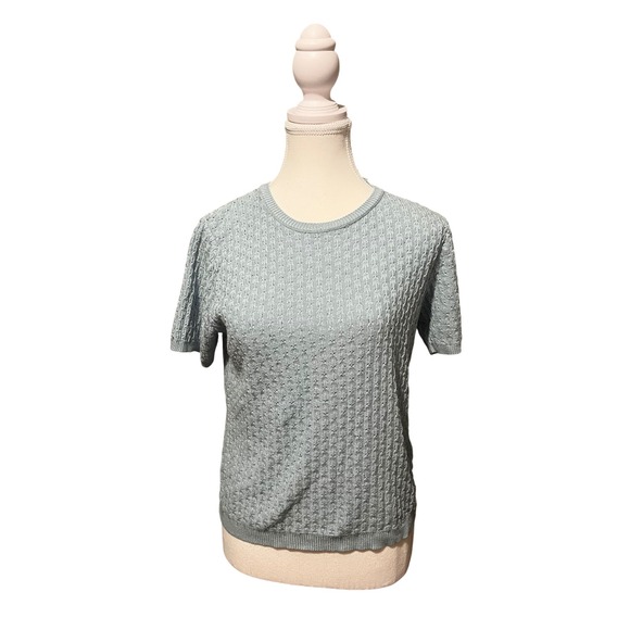 Alfred Dunner Sweaters - Alfred Dunner Soft Gray Textured Knit Sweater